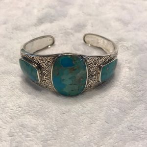 Turquoise sterling silver cuff